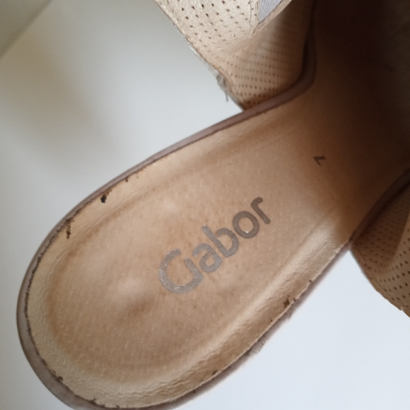 Gabor Open Toe shimmering snake Shoes - Picture 8 of 10